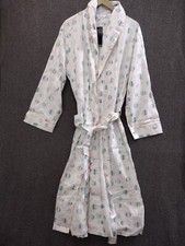Alexander Del Rossa Women's White Collar Light Robe Multicolor Circles XL