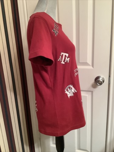 Castles Sports Womens Size M Embroidered Tee Shirt Texas A&M Aggies - Picture 2 of 6