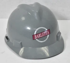 MSA Safety Hat Fast-Trac Natural Gray w Glaregard Branded Construction Helmet