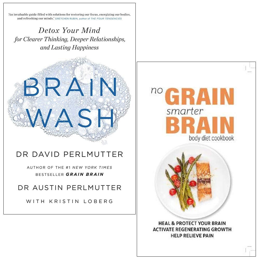 The Book Bundle Unisex Grain Brain Wash, No Smarter Brain Diet Cookbook 2-Book Collection Set - Non Fiction - Paperback - Image 3