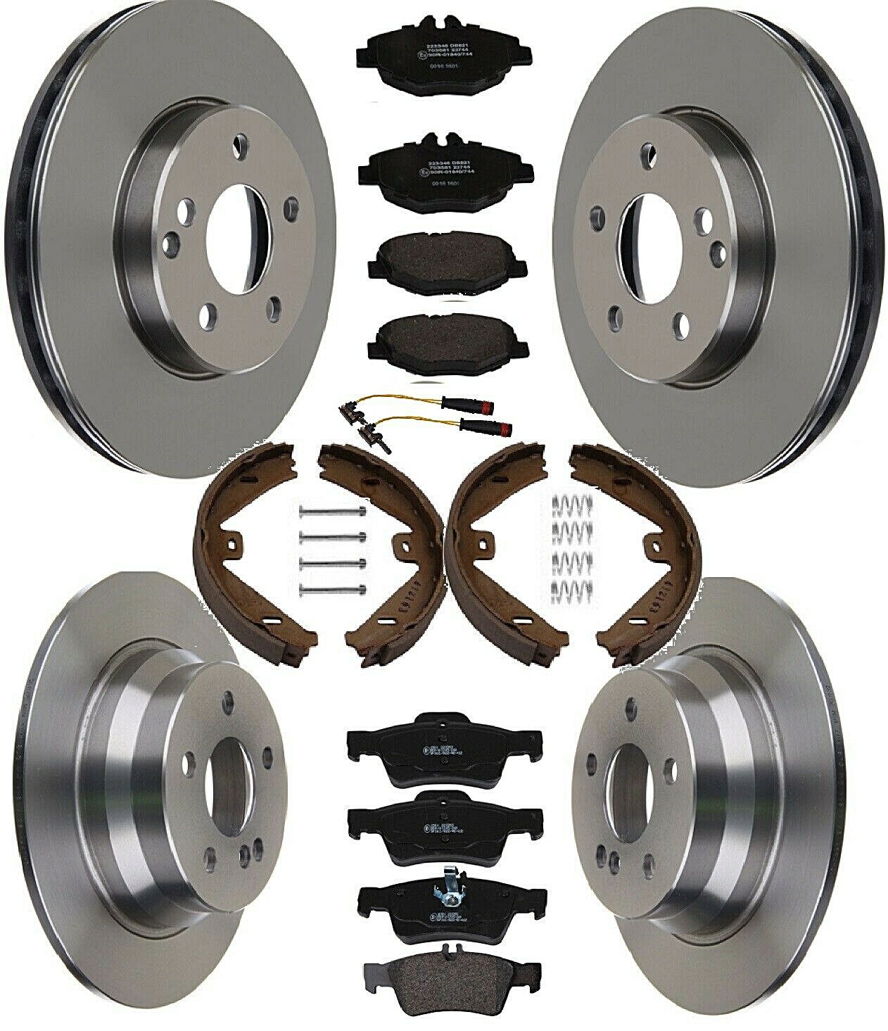 Mercedes Bremsensatz Bremsscheiben & Bremsbeläge Komplettset Vorne & Hinten Für Mercedes E-Klasse W211/S211 W203 Bremsen Hinten