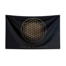 Bring Me the Horizon Heavy Rock Band Flag Banner Wall Tapestry + Brass Grommets