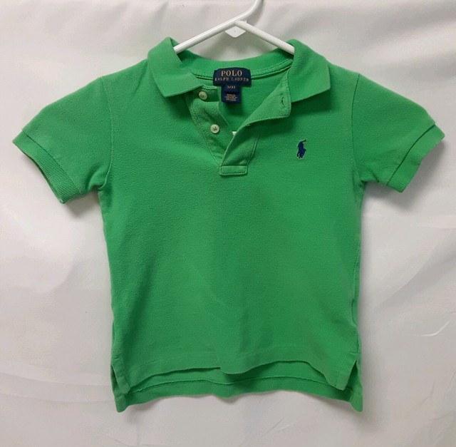 POLO Ralph Lauren Boys Green Short Sleeve Polo Shirt Boy’s Youth Size 3