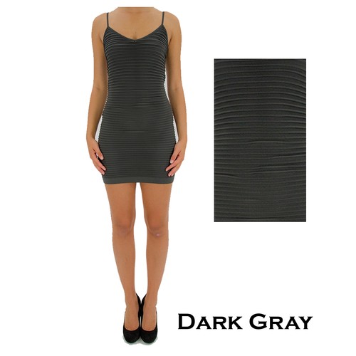 CAMI MINI DRESS BodyCon Extra Long camisole tank top slip Tunic seamless stretch - Picture 7 of 11