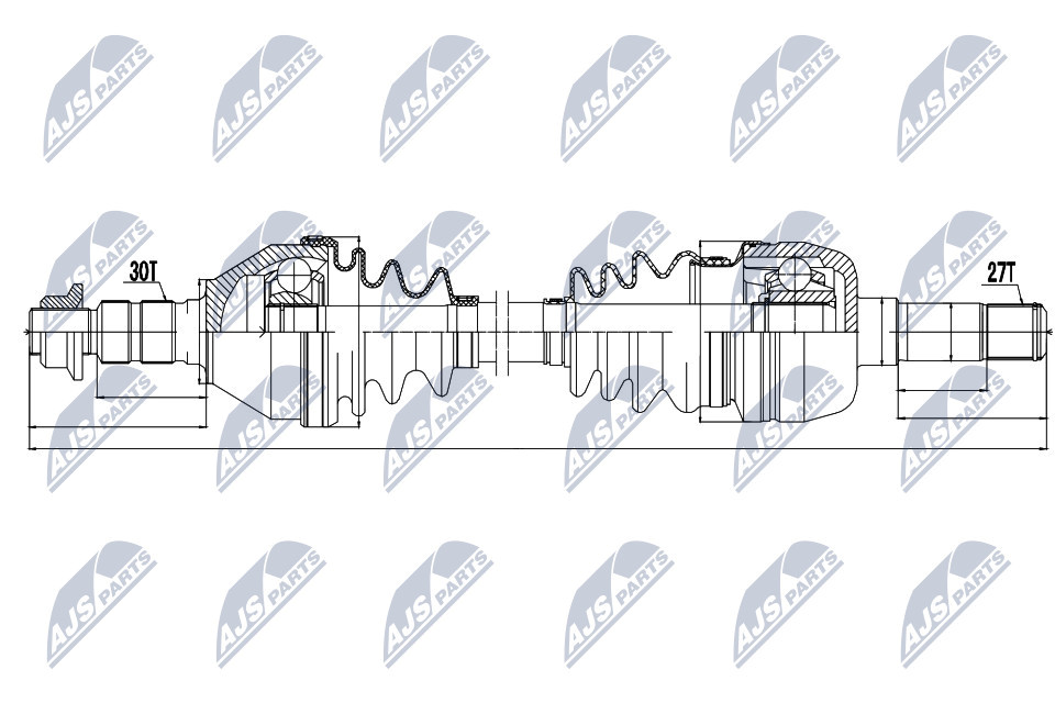 NPW-PL-043 NTY Drive Shaft for CADILLAC,OPEL,SAAB,VAUXHALL