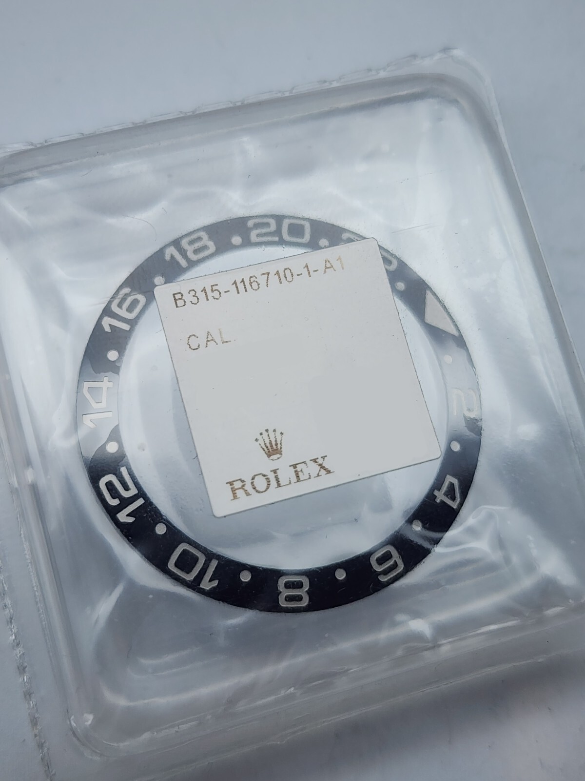 Rolex Ceramic Bezel Insert GMT MASTER II SS 116710 Authentic