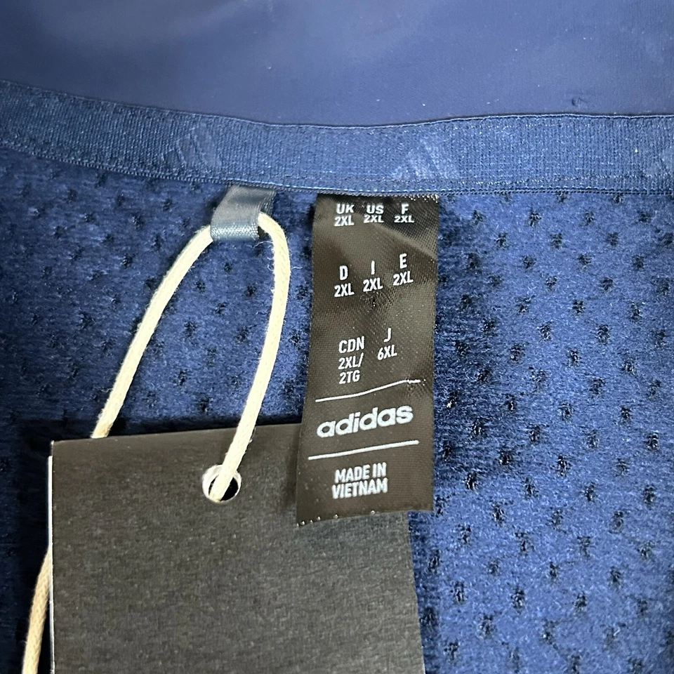 Adidas Wind Rdy Cardigan Sweater Mens XXL 2XL Navy Windbreaker $150 MSRP New - Image 2 of 4