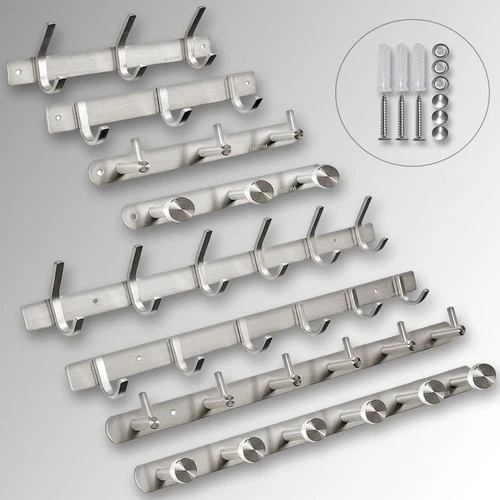 Coat hook bar wall hook clothes hook stainless steel hook 3 4 5 6 8