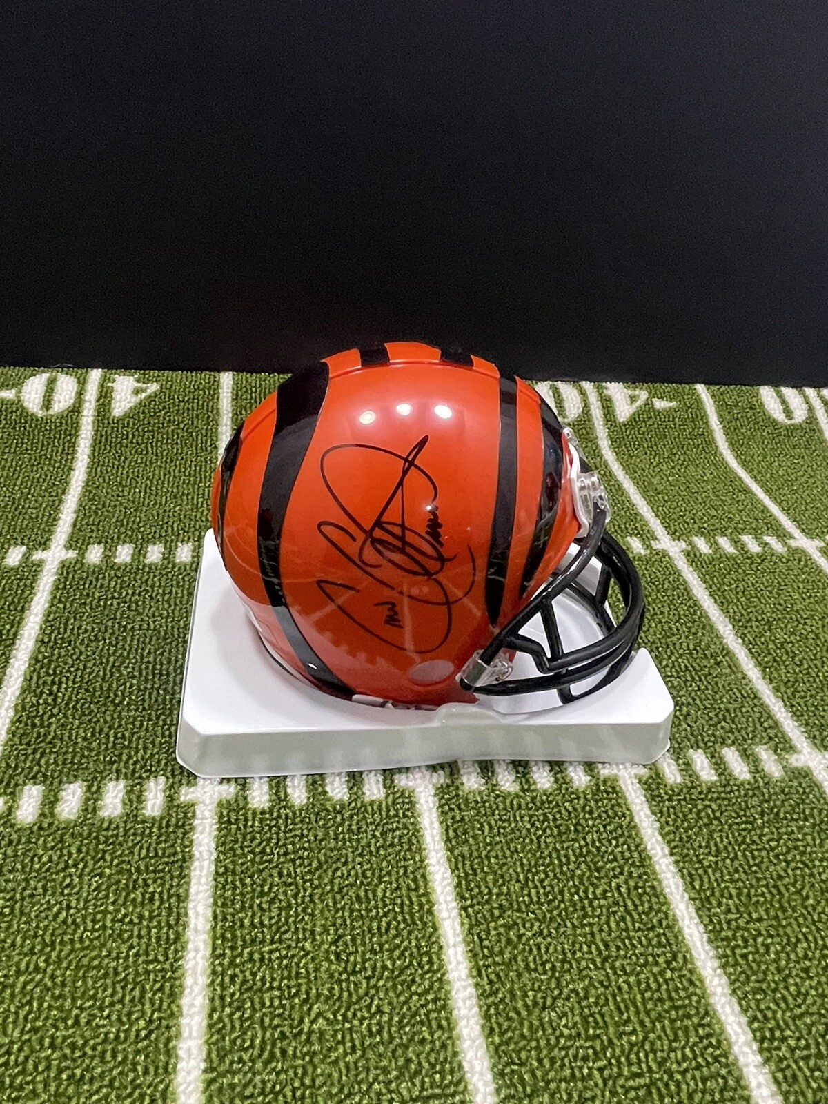 Chris Collinsworth Autographed Signed Cincinnati Bengals CRIS COLLINSWORTH MINI HELMET PROOF BECKETT COA 035 