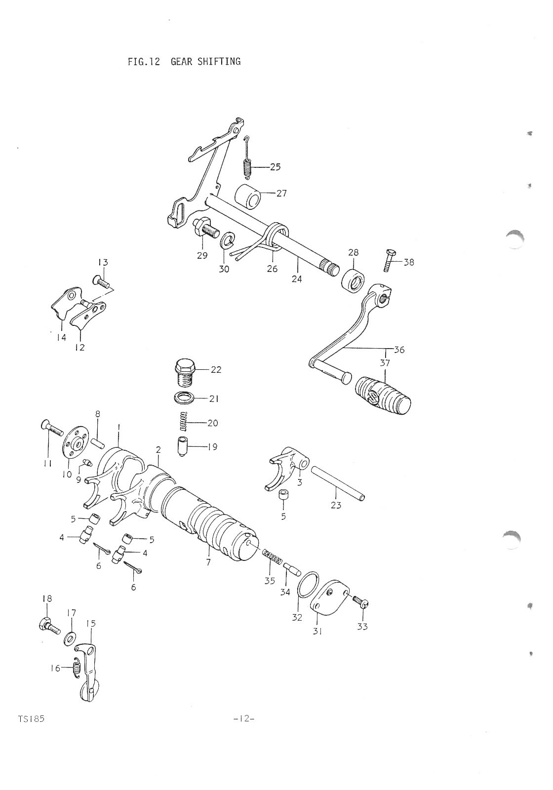 SUZUKI Parts Manual TS185 1977 & 1978 Replacement Spares Catalog TS185B