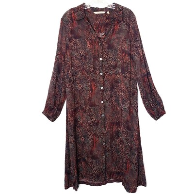 leopard print midi shirt dress Short Puff Sleeve Tie Waist Animal Print Midi Shirt Dress - SMALL / NATURAL