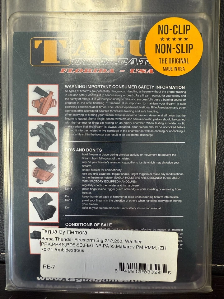 Tagua by Remora No Clip Non Slip Holster Pocket RE-7 - Image 2 of 2