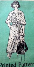 LOVELY VTG 1970s DRESS SHIRT Sewing Pattern BUST 37