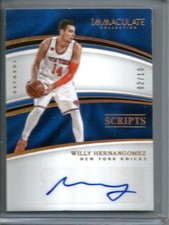 Willy Hernangomez 16/17 Panini Immaculate Collection Autograph #02/10