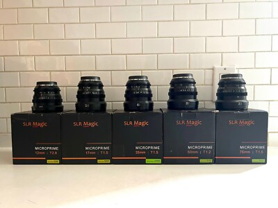 SLR Magic MicroPrime Cine 5-Lens Set (Fuji X-Mount)   12/17/35/50/75   Excellent