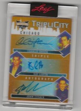 Charlie Sheen Ray Liotta John Cusack 2021 Leaf Vibrance Triple Auto 3/5