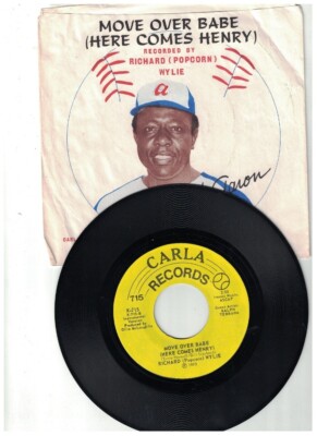 Move Over Babe Here Comes Henry Aaron Atlanta Braves 45 Vinyl Record 1973
