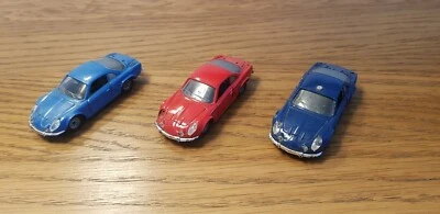 Alpine Berlinette Lot De 3 - Verem  1.43  - Miniature Rare Vintage Multicolore  - Photo 1/4