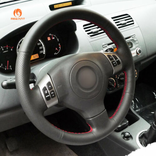 Black Artificial Leather Steering Wheel Cover for Suzuki Swift Sport Splash - Bild 6 von 10