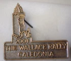 THE WALLACE RALLY CALEDONIA 2001 Enamel Pin Badge MotorCYCLE W.O LEWIS