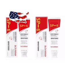 2Pcs Super Probiotic SP-6 Toothpaste, Probiotics Bright White Toothpaste, Sp 6