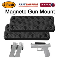 2Pcs Magnetic Concealed Gun Holder For Car Magnet Mount Under Desk Holster USA
