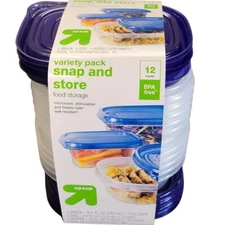 12-Pack Snap and Store Variety Pack Food Storage Container -Various Sizes Listed