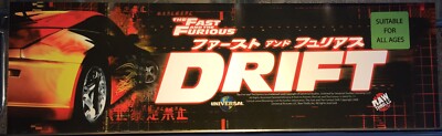 Drift Arcade Marquee Raw Thrills 28.5'' x 8.5''