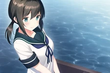 Anime Girls Ai Art Kantai Collection Fubuki  Gaming Mat Desk 10840