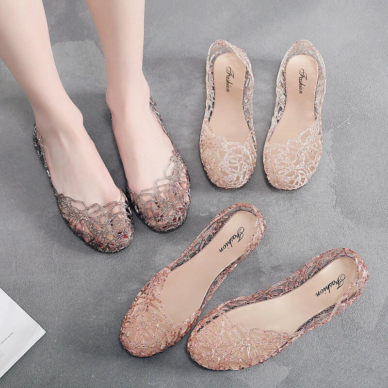 Jelly flat shoes sale
