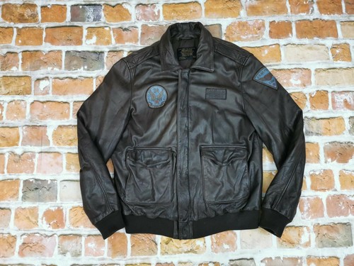 Redskins Flyer Pilot's A2 Leather Jacket 84 Th FIGHTER SQUADRON Size: L Tip Top - Picture 6 of 12