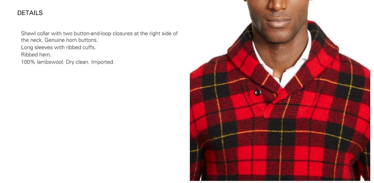 Plaid shawl sweater cheap