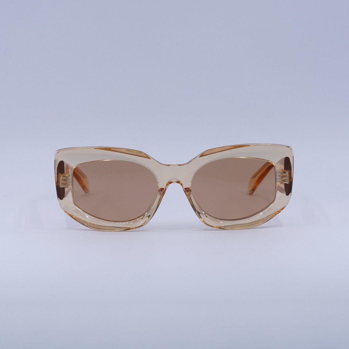 Celine CL40277F 42J Transparent Orange/Brown 54-18-140 Sunglasses