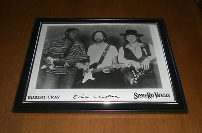 ERIC CLAPTON CRAY STEVIE RAY VAUGHAN FRAMED B&W 8x10 | eBay