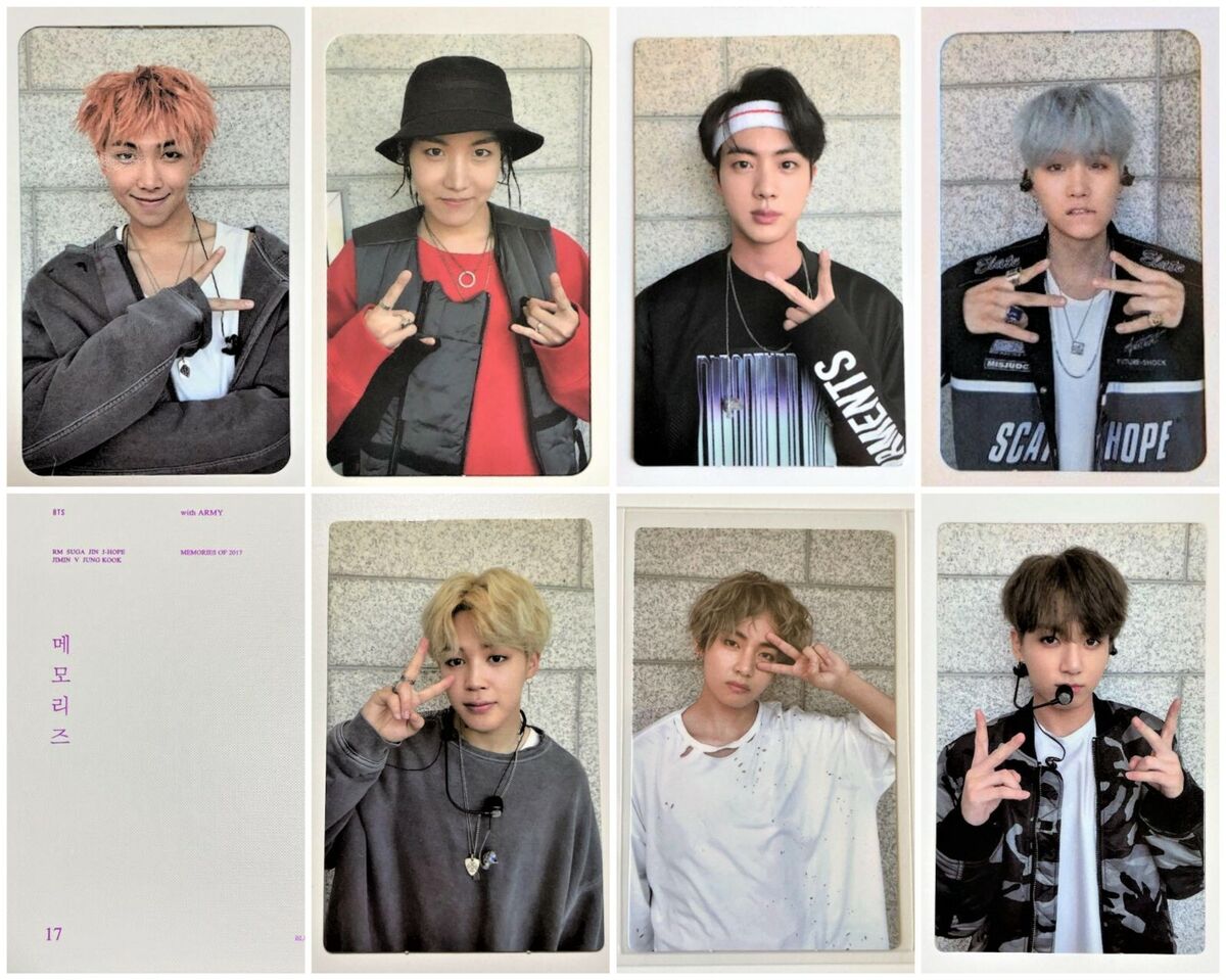 BTS Bangtan Memories of 2017 Blu-ray Limited Official Photocard