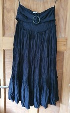 Regina Rock Maxirock Gr.38/M Stufen lang Vintage Boho Glockenrock crashoptik 