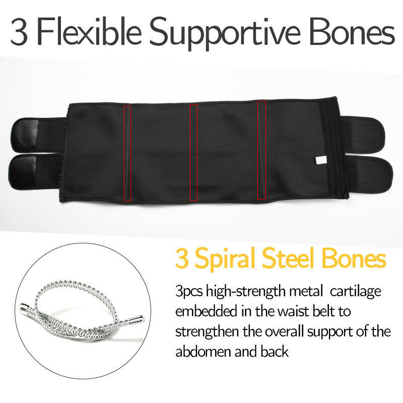 Double Control Waist Trainer Shaper Loss Weight Cincher Exercise Sport Belt USA