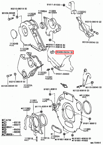 Genuine LandCruiser 80 75 70 78 Series 1HZ 1KZ 1PZ 1HD Timing Belt Cover Clip - Picture 18 of 20