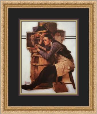 Norman Rockwell The Law Student Custom Framed Print