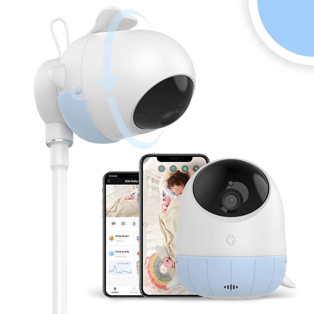 Ellie Baby Monitor,Covered Face Alert, Cry Soothing,-image