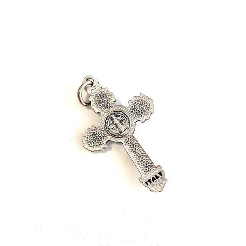 St. Benedict Ornate Crucifix - Blessed By Pope - Tiny Rosary Cross - Pendant - 第 2/3 張圖片