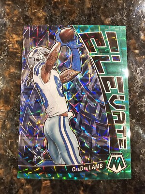 2023 Mosaic CeeDee Lamb E-CDL Elevate  Insert Green Prizm Dallas Cowboys