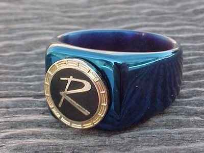 American Motors Rambler R Logo Blue Ring Size #11 NOS Unique Logo Hi-Quality