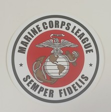United States Marine Corps League Semper Fidelis - 3.5" White Decal/Sticker