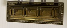 Antique French Brass Desk Accessory Letter Holder Document Sorter Brevete Patent