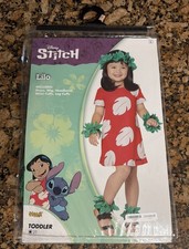 Spirit Halloween Disney Lilo  Stitch Costume Toddler 2T EUC Dress Wig