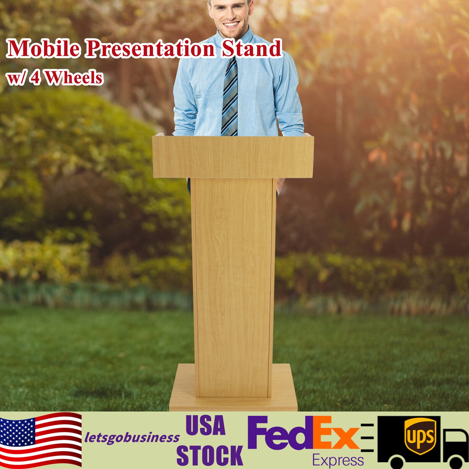 Conference Presentation Stand Portable Lecterns for Movable Desk for Classroom