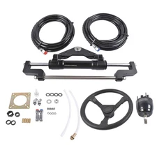 468(KGF) Complete Marine Hydraulic Steering System w/ 2* 14ft Hoses Up to 300HP