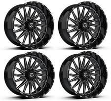 20 Tis 547bm Gloss Black Milled Accents Wheel 20x9 8x180 18mm Offroad Truck Rim