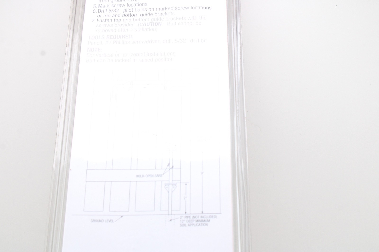 ACE Cane Bolt 5298948 1/2" x 12"  Black Lock Gate Door Latch